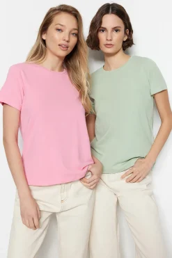 Trendyol Pack 2 camisetas manga corta^Mujer Camisetas