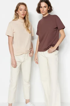 Trendyol Pack 2 camisetas manga corta^Mujer Camisetas