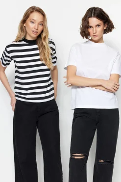 Trendyol Pack 2 camisetas manga corta^Mujer Camisetas