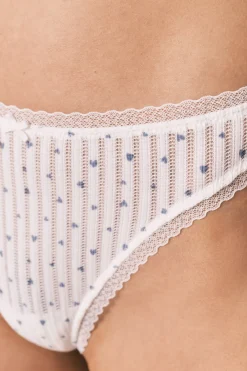 Women'secret Pack 2 tangas algod&oacute;n azul y blanco^Mujer Braguitas