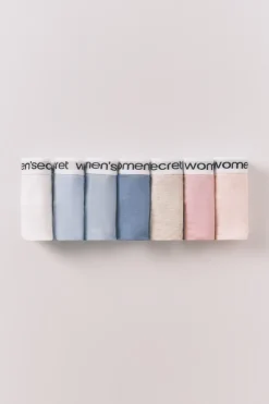 Women'secret Pack 7 tangas algod&oacute;n logo^Mujer Braguitas