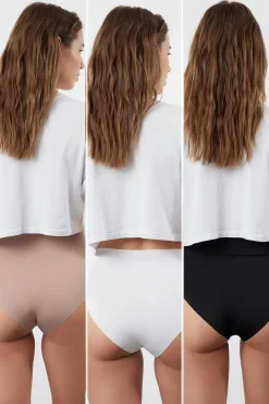 Trendyol Pack de 3 bragas altas invisibles^Mujer Braguitas