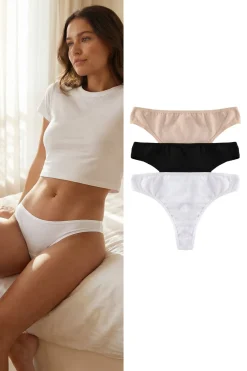 Trendyol Pack de 3 bragas brasile&ntilde;as^Mujer Braguitas