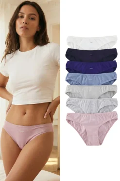 Trendyol Pack de 7 bragas cl&aacute;sicas semanales^Mujer Braguitas