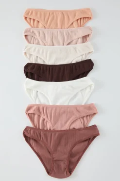 Trendyol Pack de 7 bragas cl&aacute;sicas canal&eacute;^Mujer Braguitas