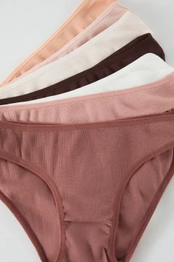 Trendyol Pack de 7 bragas cl&aacute;sicas canal&eacute;^Mujer Braguitas