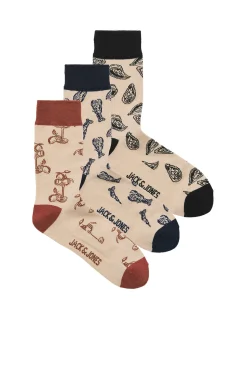 Jack & Jones Pack de 3 calcetines estampados^Hombre Calzoncillos|Calcetines
