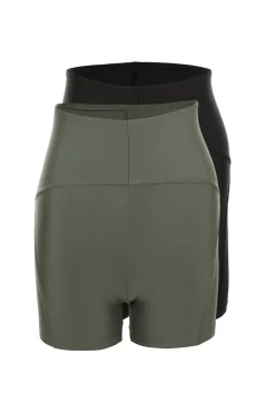 Trendyol Pack de 2 leggings deportivos cortos^Mujer Pantalones|Deporte