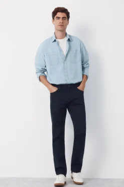 Cortefiel Pantal&oacute;n 5 bolsillos color regular fit^Hombre Pantalones