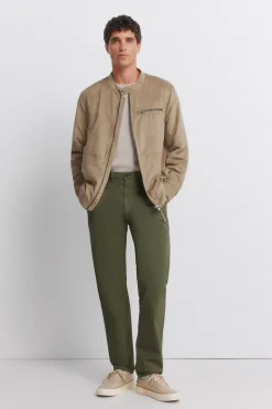 Springfield Pantal&oacute;n chino microestampado slim fit^Hombre Pantalones|Chinos