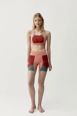 Born Living Yoga Pantal&oacute;n corto deportivo Darana coral rojo/verde^Mujer Deporte