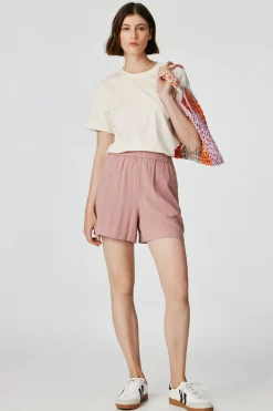 Pieces Pantalón corto lino^Mujer Pantalones