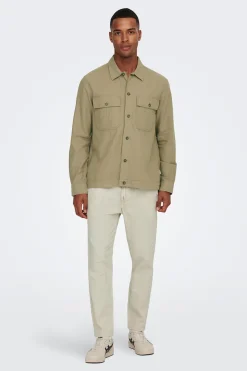 Only & Sons Pantal&oacute;n de lino^Hombre Lino|Pantalones