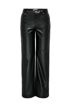 Only Pantal&oacute;n de polipiel wide leg^Mujer Pantalones