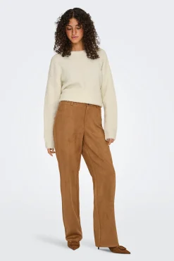 Only Pantal&oacute;n de traje de ante^Mujer Pantalones