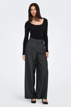 Only Pantal&oacute;n de traje raya diplom&aacute;tica^Mujer Pantalones