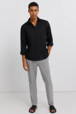 Springfield Pantal&oacute;n estructura lino comfort slim fit^Hombre Lino|Pantalones