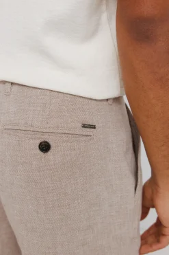 Springfield Pantal&oacute;n estructura lino comfort slim fit^Hombre Lino|Pantalones