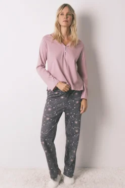 Women'secret Pantal&oacute;n largo 100% algod&oacute;n estampado astral^Mujer Pijamas