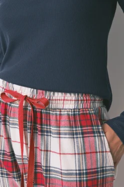 Women'secret Pantal&oacute;n largo algod&oacute;n franela cuadros rojo^Mujer Pijamas