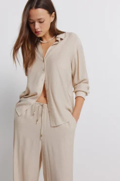 Springfield Pantal&oacute;n largo ancho^Mujer Pantalones|Basic Bar