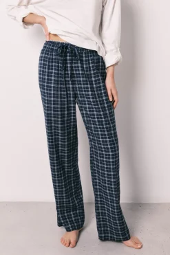 Women'secret Pantal&oacute;n largo azul cuadros^Mujer Pijamas