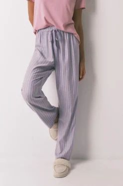 Women'secret Pantal&oacute;n largo franela print rayas multicolor^Mujer Pijamas