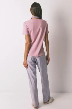 Women'secret Pantal&oacute;n largo franela print rayas multicolor^Mujer Pijamas