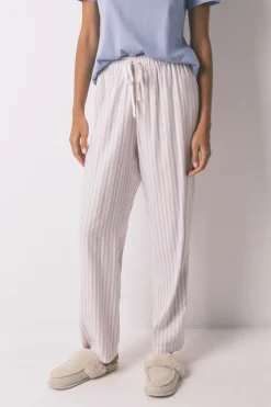 Women'secret Pantal&oacute;n largo franela print rayas multicolor^Mujer Pijamas