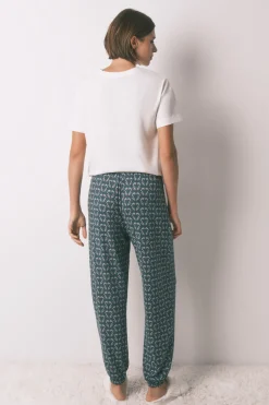 Women'secret Pantal&oacute;n largo punto ante estampado corazones^Mujer Pijamas