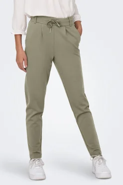 Only Pantalón largo recto cintura alta elástica^Mujer Pantalones