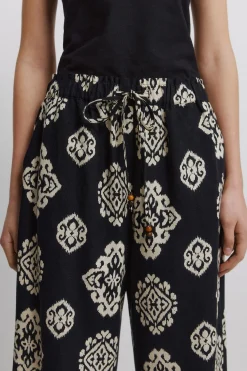 Springfield Pantal&oacute;n lino estampado^Mujer Lino|Pantalones