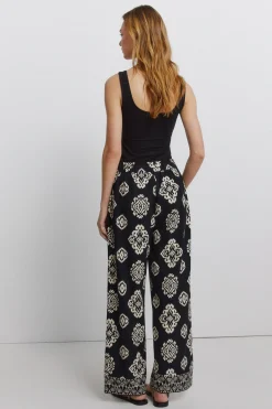 Springfield Pantal&oacute;n lino estampado^Mujer Lino|Pantalones