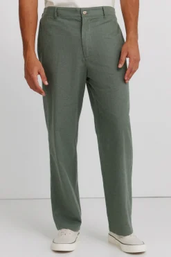 Springfield Pantal&oacute;n lino straight fit^Hombre Lino|Pantalones