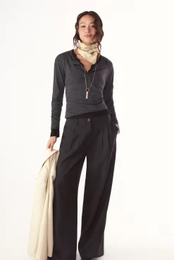 Slowlove Pantalón pinzas recto^Mujer Pantalones