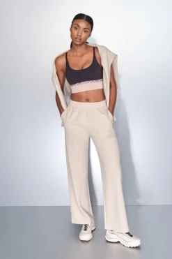 Dash and Stars Pantal&oacute;n recto ancho canal&eacute; beige^Mujer Deporte