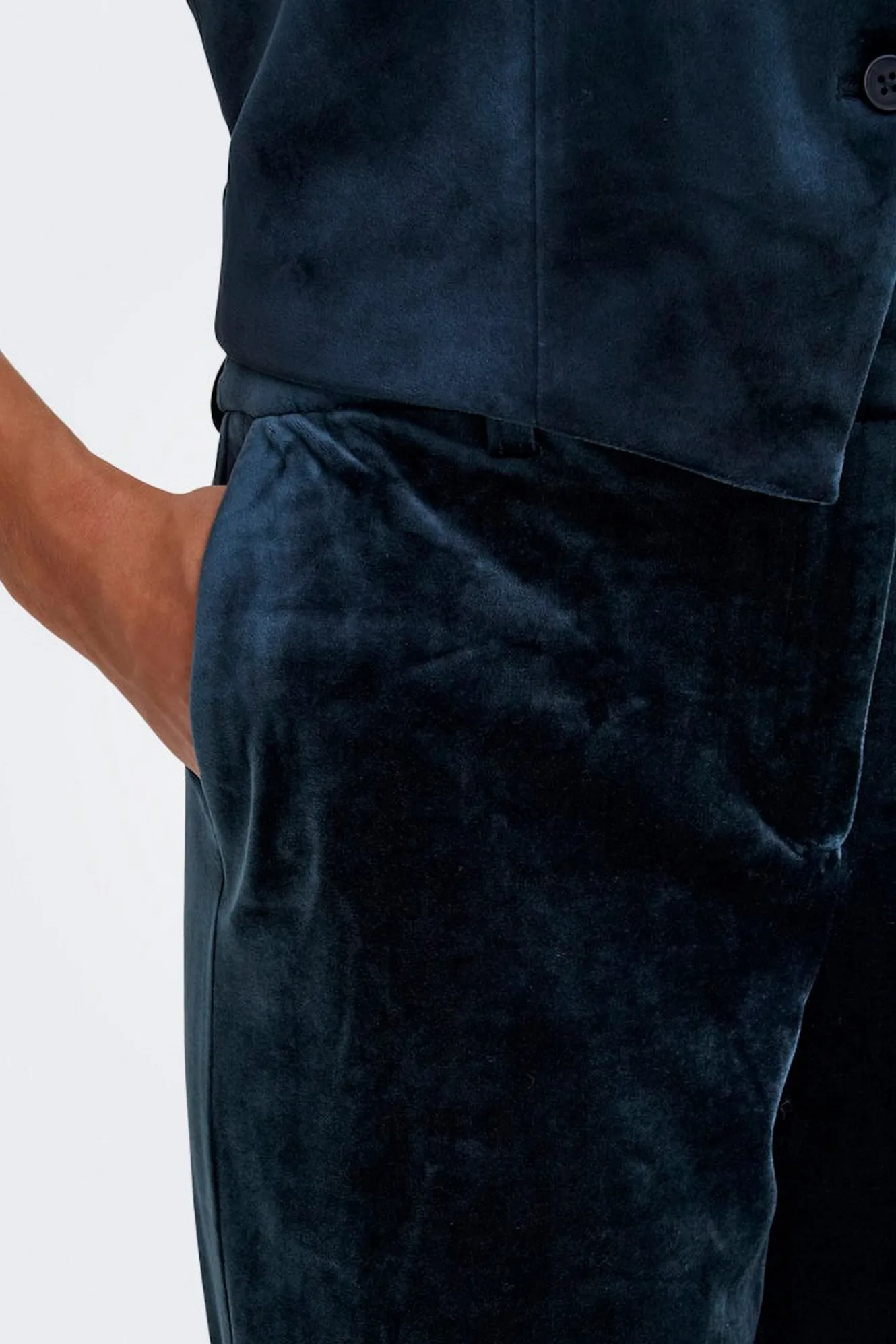 Only Pantalón recto de terciopelo^Mujer Pantalones|Total Look