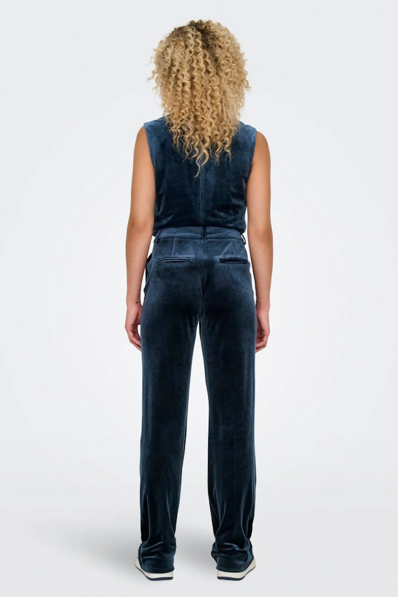 Only Pantalón recto de terciopelo^Mujer Pantalones|Total Look