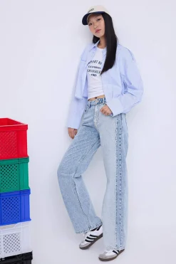 Trendyol Pantal&oacute;n vaquero ancho^Mujer Jeans|Pantalones