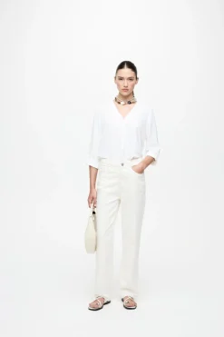 Vila Pantal&oacute;n vaquero recto con cintura alta^Mujer Jeans