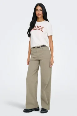 Only Pantal&oacute;n wide con cintur&oacute;n^Mujer Jeans