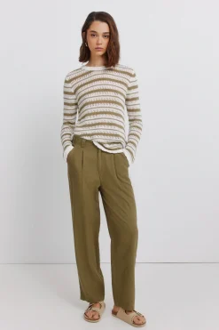 Springfield Pantalones de lino^Mujer Lino|Pantalones