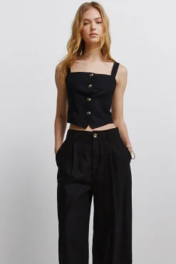 Springfield Pantalones de lino tailoring^Mujer Lino|Pantalones