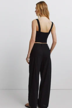 Springfield Pantalones de lino tailoring^Mujer Lino|Pantalones