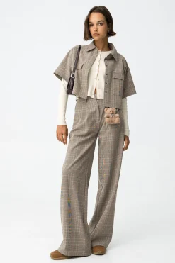 Tiffosi Pantalones Pierna Ancha con Pliegues^Mujer Pantalones