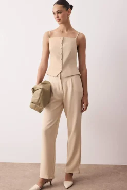 Trendyol Pantalones rectos traje^Mujer Pantalones