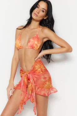 Trendyol Pareo tie-dye volantes^Mujer Faldas|Baño