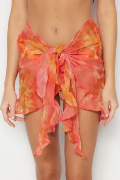 Trendyol Pareo tie-dye volantes^Mujer Faldas|Baño
