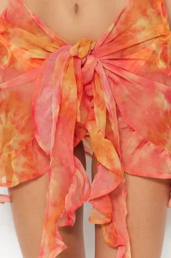 Trendyol Pareo tie-dye volantes^Mujer Faldas|Baño