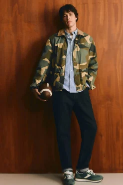 Springfield Parka camuflaje cuello contraste^Hombre Abrigos